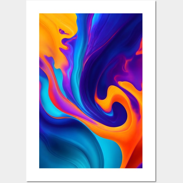 Abstract Liquid Design Wall Art by Raja2021